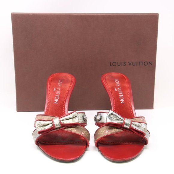 Louis Vuitton Takashi Blossom 37 Monogram Kitty Heels LV-1021P-0012 - Picture 2 of 11